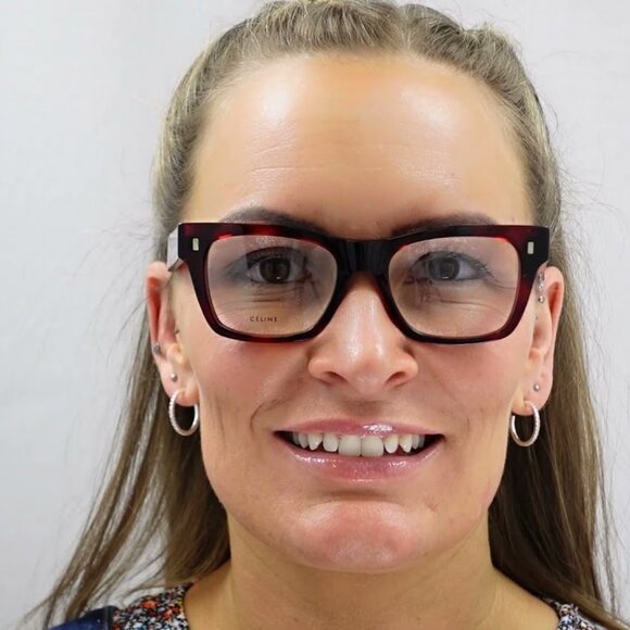 Celine CL50011F 055 Square Eyeglasses 49mm – Coloured Havana - Picture 3 of 10